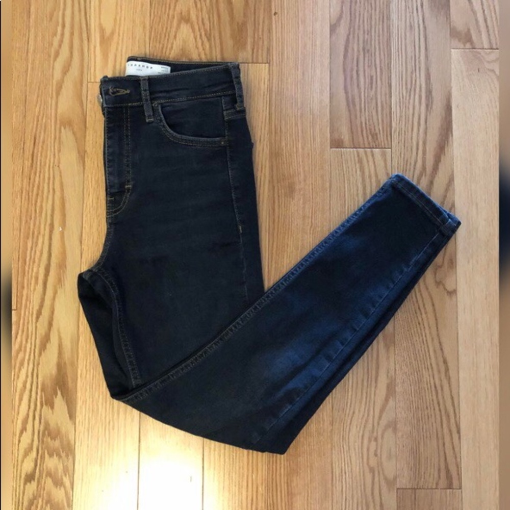 Topshop Blue Black Jamie Jeans (Size 25)
